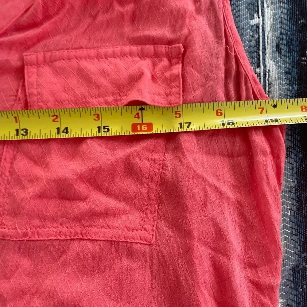 DEPT 222 coral Sleeveless summer top size L - Picture 3 of 4